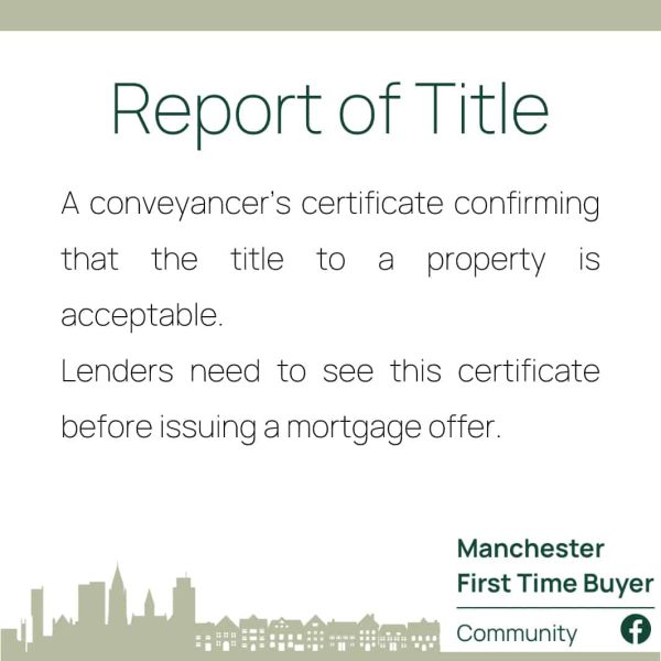 Report of title - Mortgage Definitions
